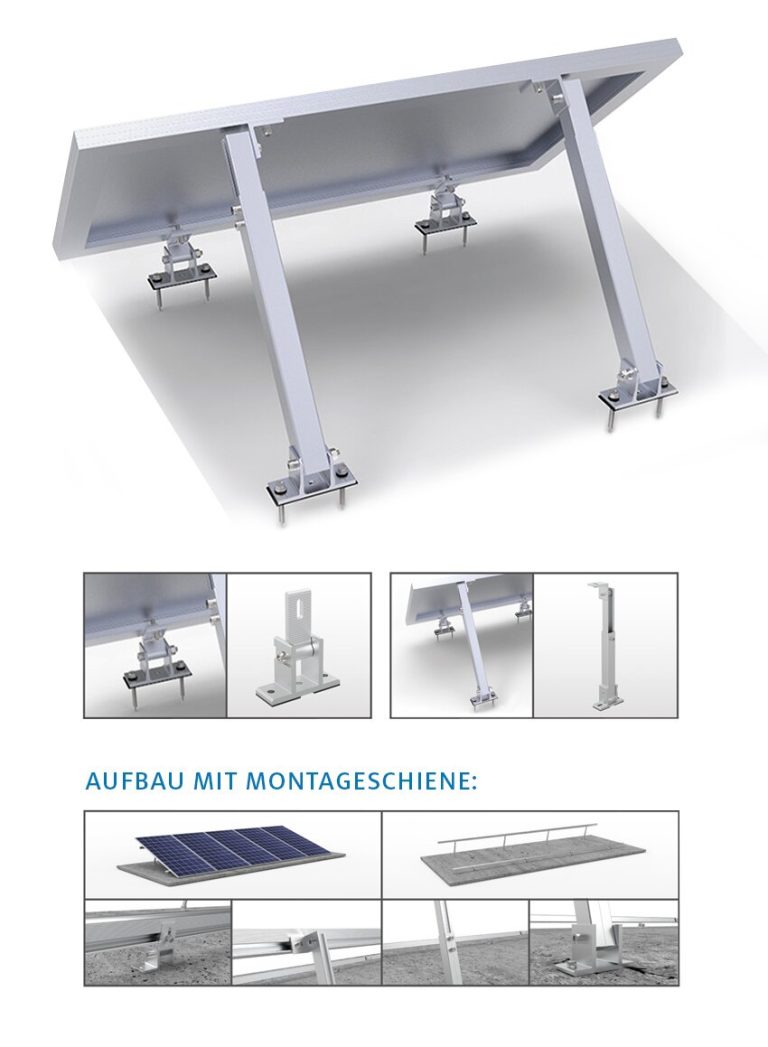 Aufständerung für Solarmodul 30 - 60°