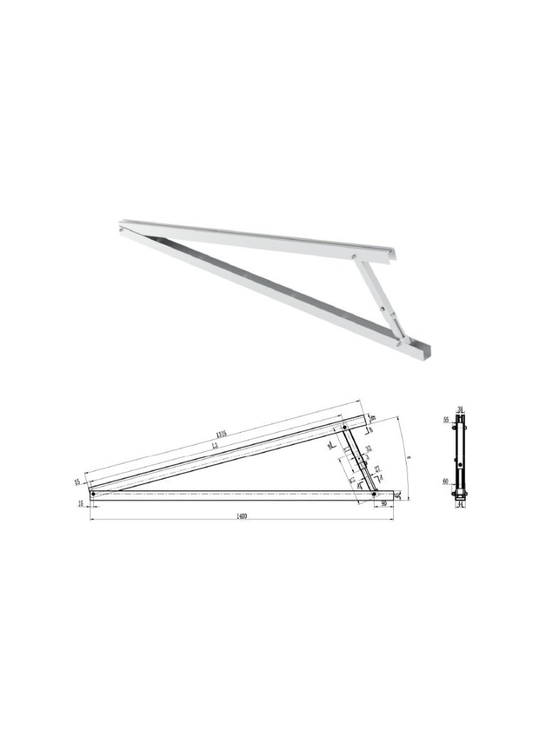 Verstellbarer Winkel für Schienensystem